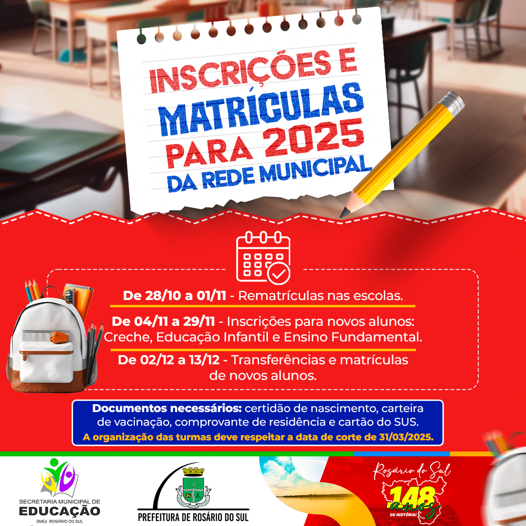 prefeitura-de-rosario-do-sul-anuncia-inscricoes-e-matriculas-para-a-rede-municipal-em-2025
